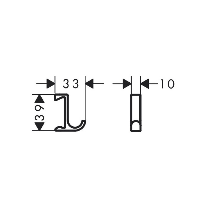 Hansgrohe 27929670 крючок WallStoris Matt Black