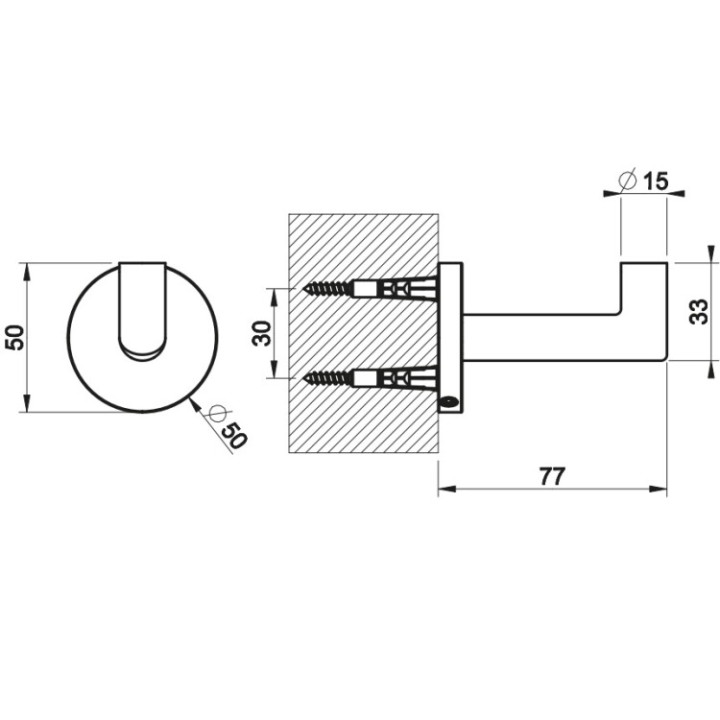 Gessi 63621#149 крючок Finox Brushed Nickel