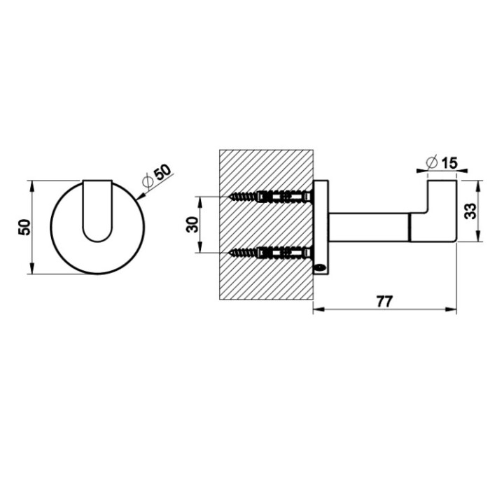 Gessi 63721#708 крючок Anello медь PVD