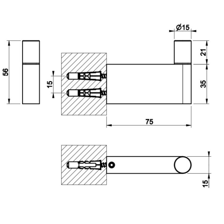 Gessi 70423#149 крючок Habito Cesello Finox