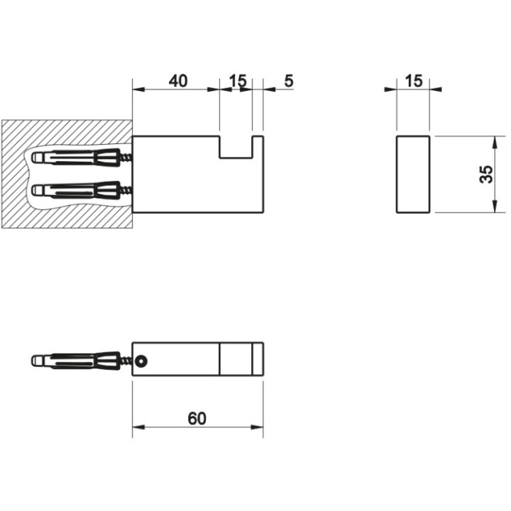 Gessi 20921#727 крючок Rettangolo латунь