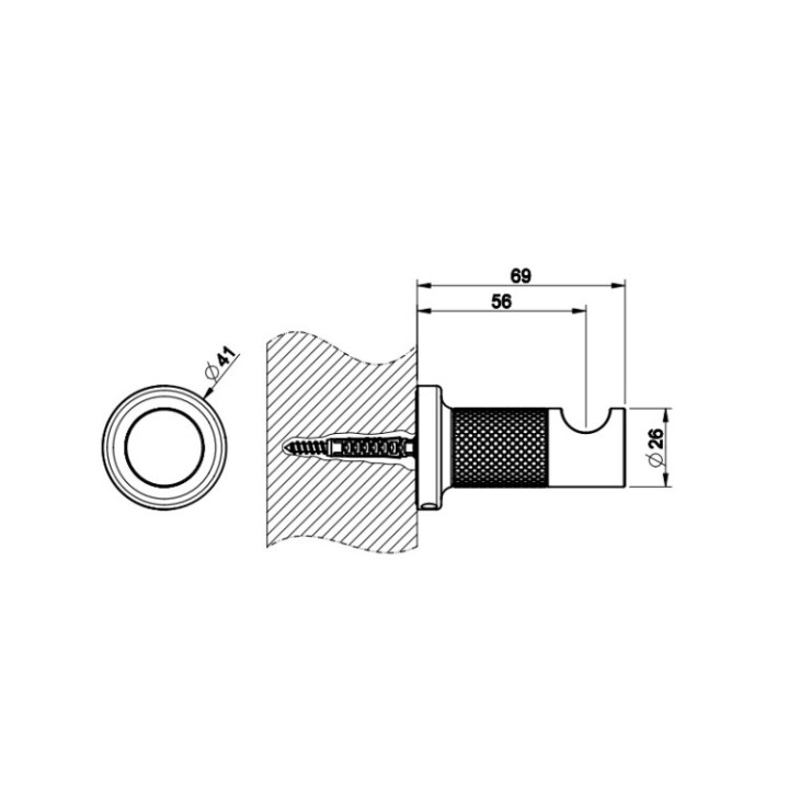 Крючок Gessi 58521#187 Inciso бронза