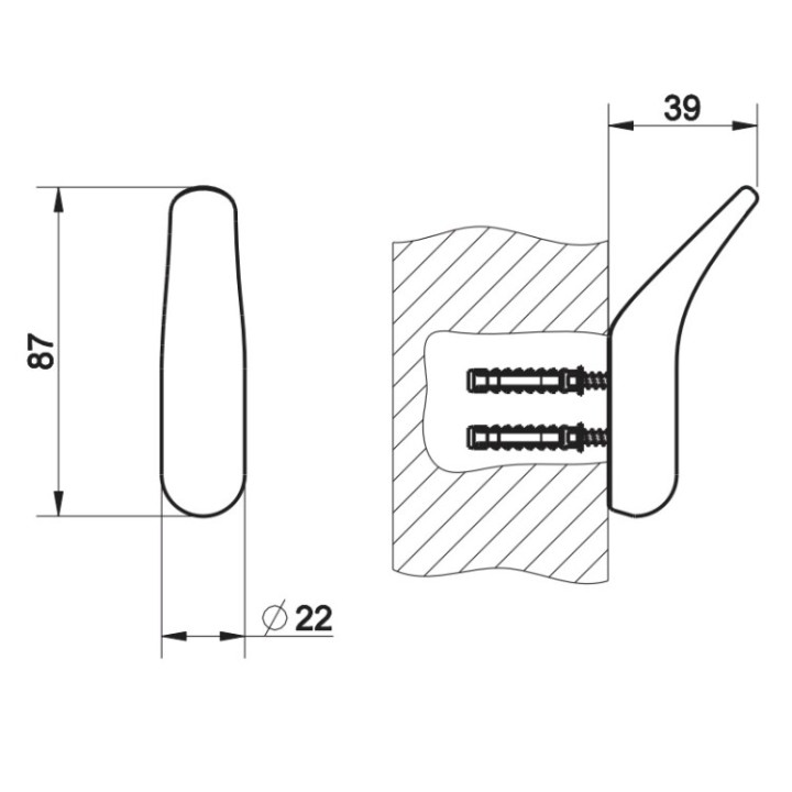 Gessi 38121#125 Крючок Copper Brushed