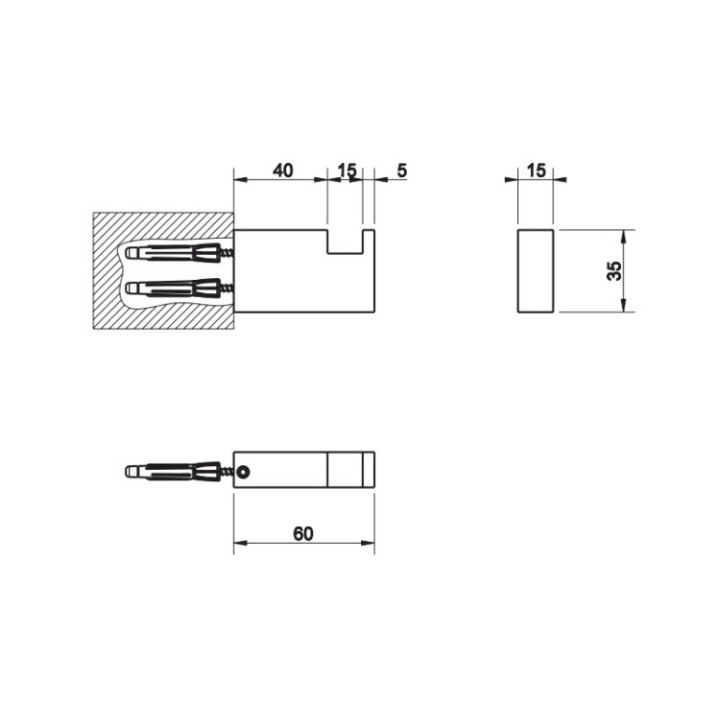Gessi 20921#149 крючок Rettangolo Finox Brushed Nickel