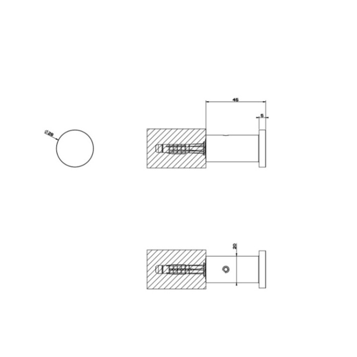 Gessi 54821#708 крючок 316 Copper Brushed PVD