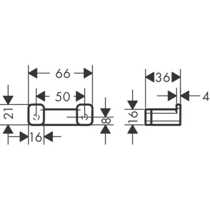 Hansgrohe 41755990 двойной крючок AddStoris Gold