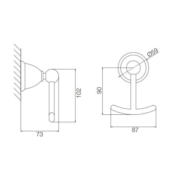 F6044/2CR крючок двойной Fima Carlo Frattini