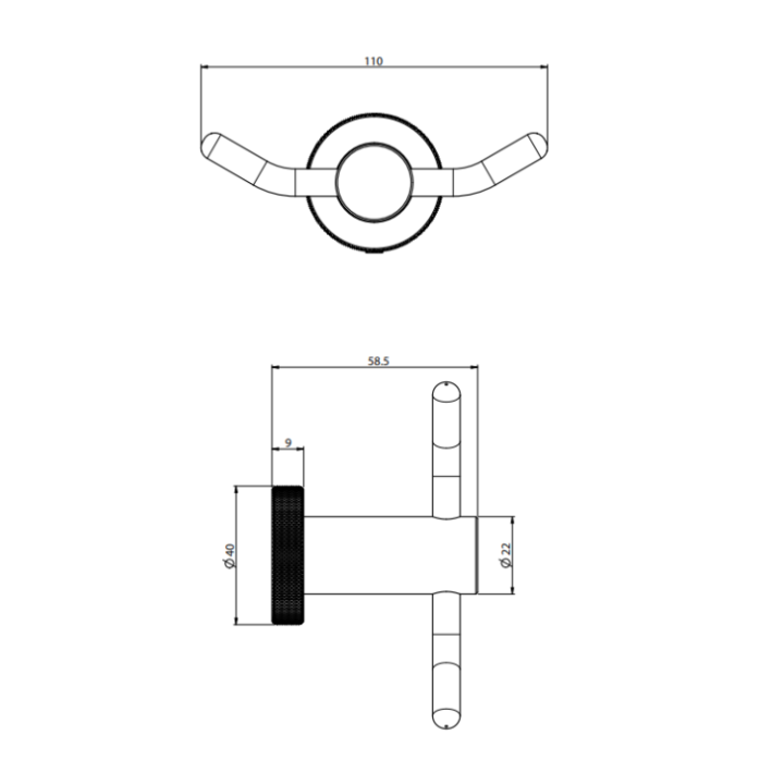 F6004T/2XCS двойной крючок Fima Carlo Frattini