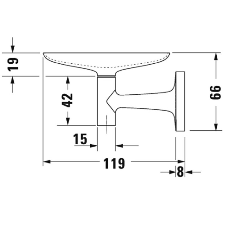Duravit 0099334600 мыльница Starck T Matt Black