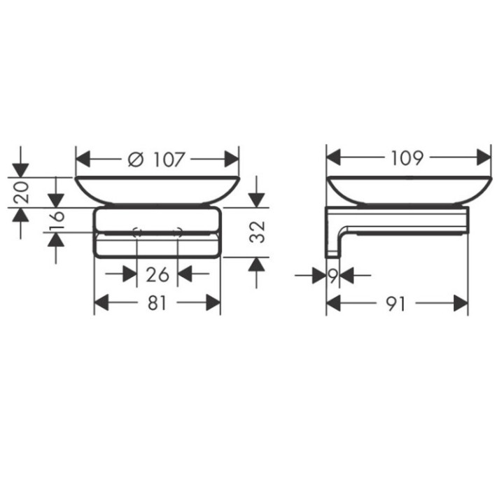 Hansgrohe 41746140 мыльница AddStoris бронза
