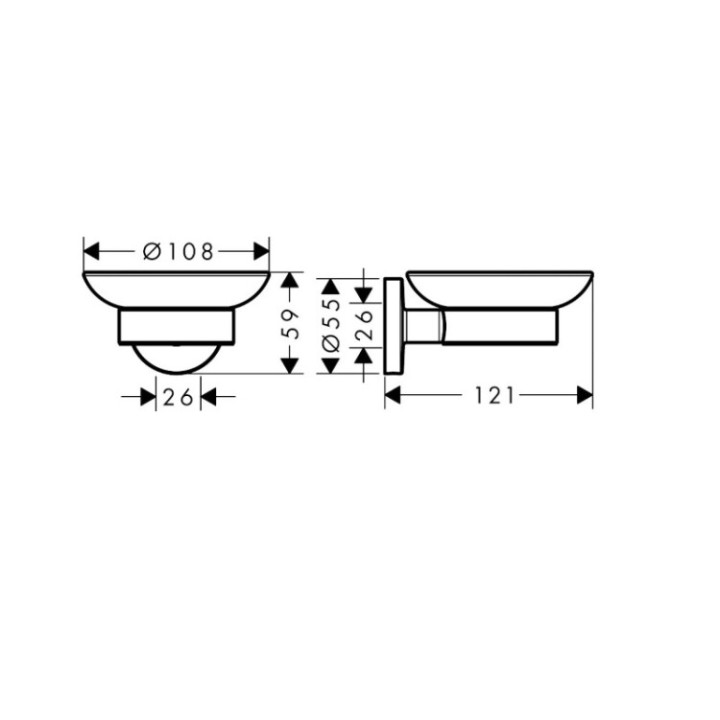 Hansgrohe 41715000 — мыльница Logis Universal