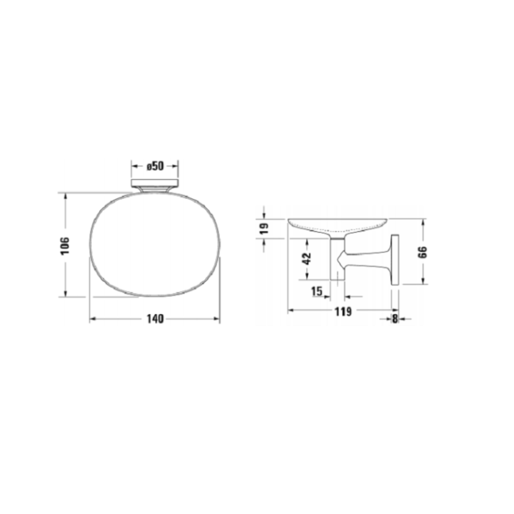 Duravit 0099331000 мыльница Starck T