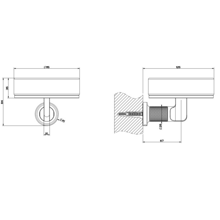 Gessi Inciso 58501#707 чёрная мыльница настенная