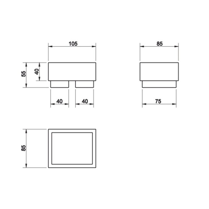 Gessi 20825#031 мыльница Rettangolo