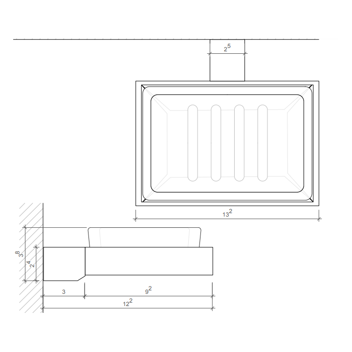 Decor Walther 0561800 мыльница CORNER сталь