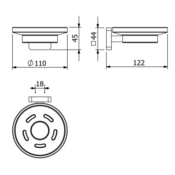 Kludi 25985N2 VELA S мыльница сталь оружейная
