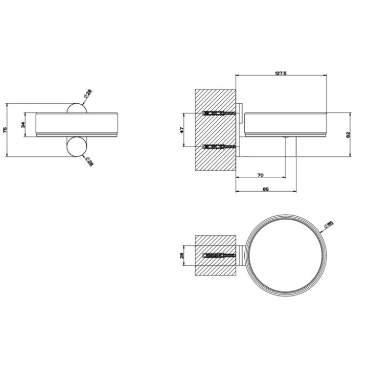 Мыльница Gessi 54701#726 Warm Bronze Brushed PVD