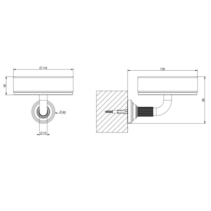 Gessi 65401#727 мыльница VENTI20 латунь