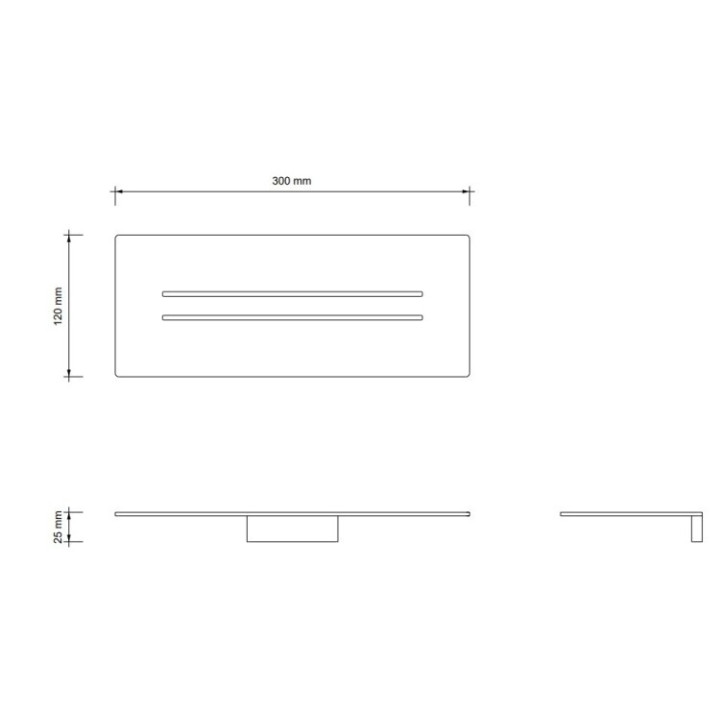 Decor Walther 0523276 полка Steel Matt