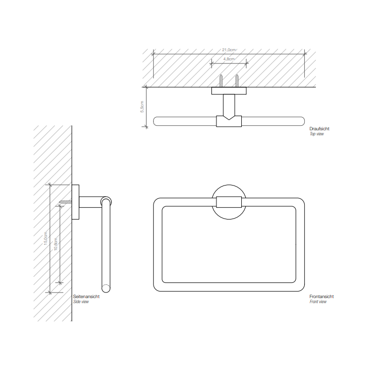 Decor Walther 0531260 полотенцедержатель кольцо