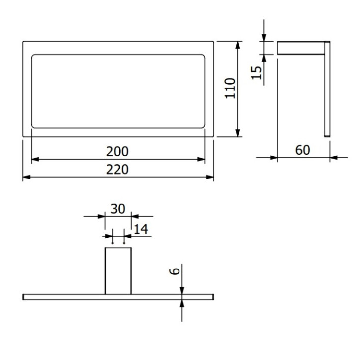 Kludi 3197839 полотенцедержатель Matt Black