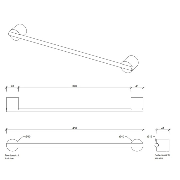 Decor Walther 0975154 полотенцедержатель 46.5 см