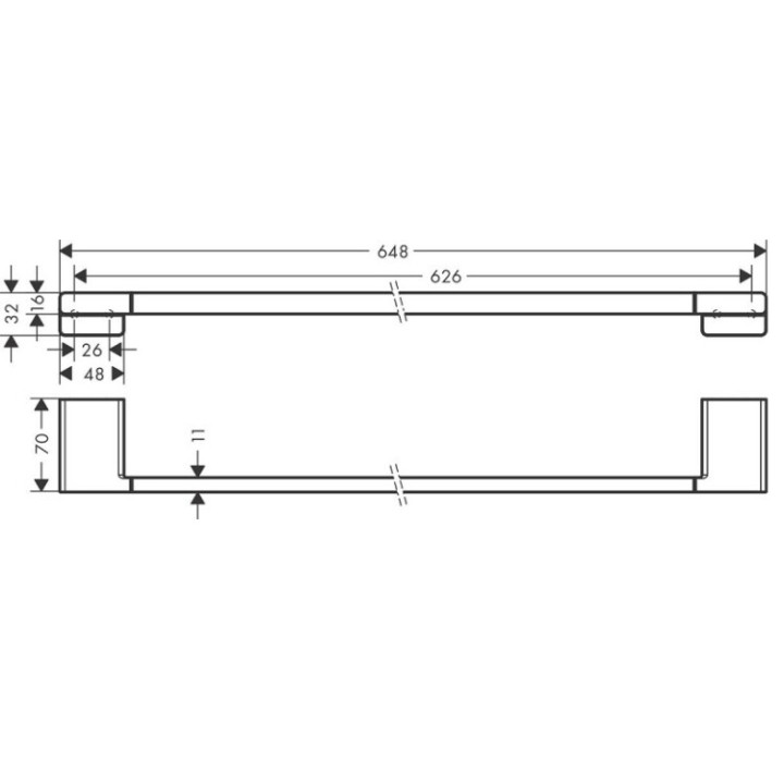 Hansgrohe 41747000 полотенцедержатель AddStoris