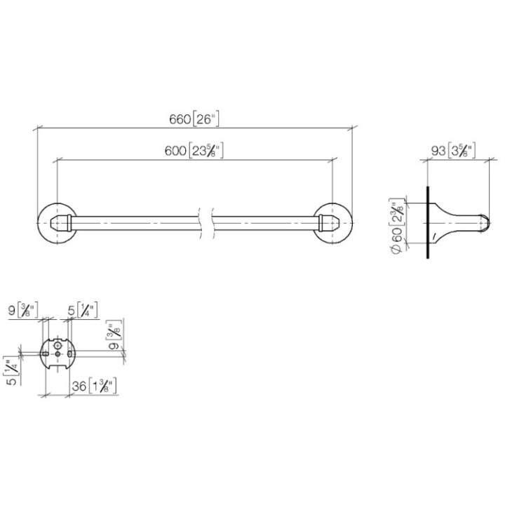 Dornbracht 8306036100 полотенцедержатель 66 см