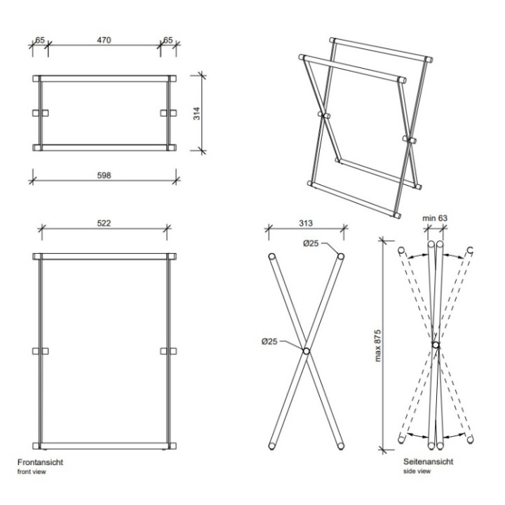 Decor Walther 0507100 полотенцедержатель стойка 60 см