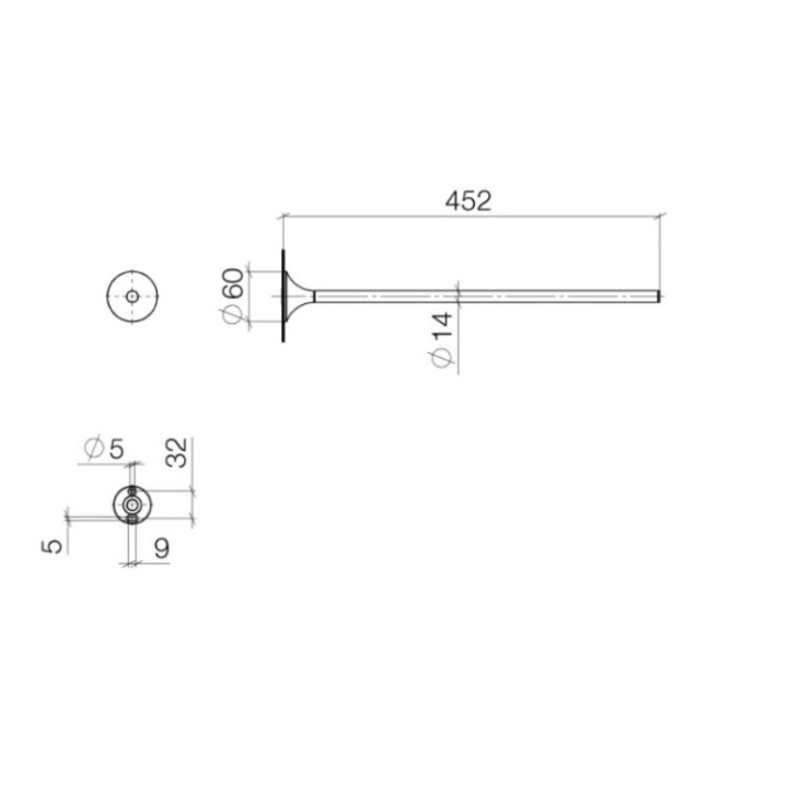 Dornbracht 8321180906 полотенцедержатель Vaia 6 см