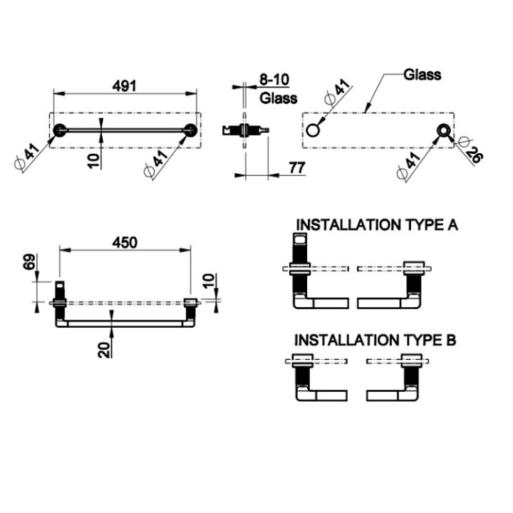 Gessi 58615#187 полотенцедержатель Inciso бронза