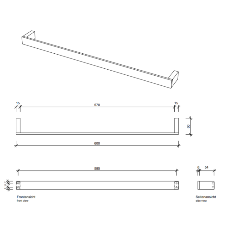 Decor Walther 0650860 полотенцедержатель, 60 см