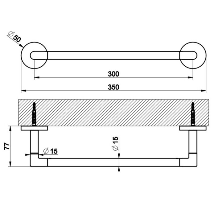 Полотенцедержатель Gessi 63797#149 Anello 35 см