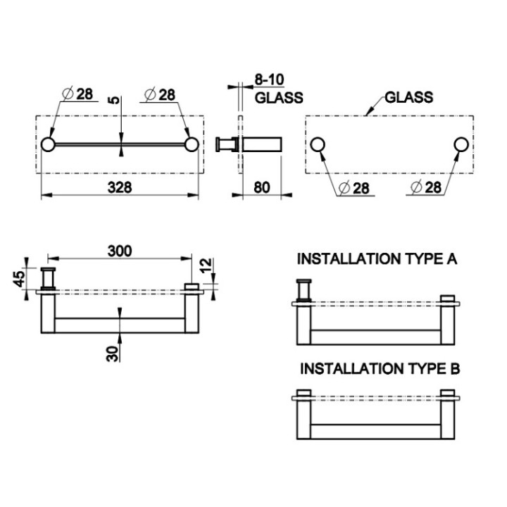Gessi 316 54921#239 полотенцедержатель 32.8 см