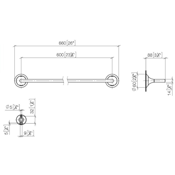 Dornbracht 8306080942 Vaia полотенцедержатель 66 см