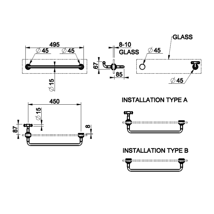 Gessi 65513#735 полотенцедержатель Warm Bronze