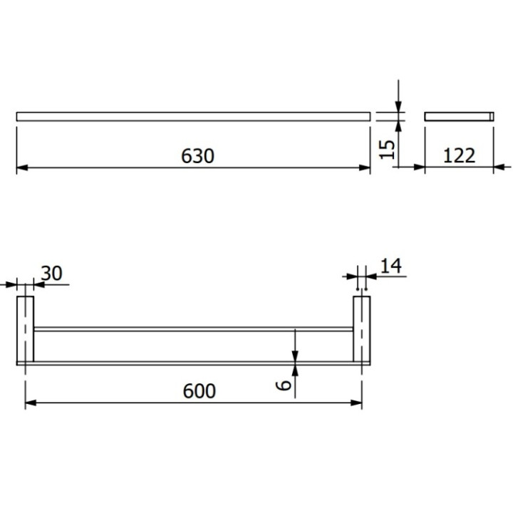 Kludi 31988N2 VELA C полотенцедержатель двойной