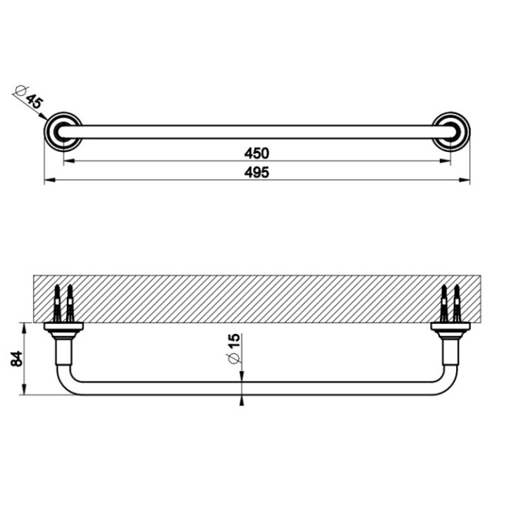 Gessi 65500#706 полотенцедержатель VENTI20