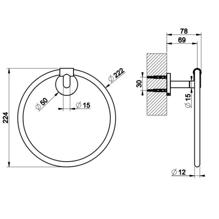 Gessi Anello 63809#031 полотенцедержатель кольцо