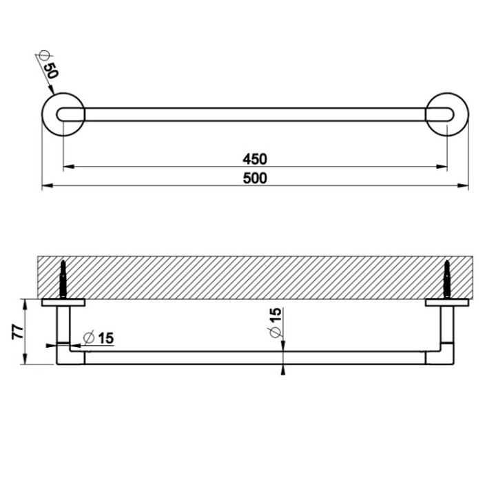 Gessi 63800#720 полотенцедержатель Nickel PVD