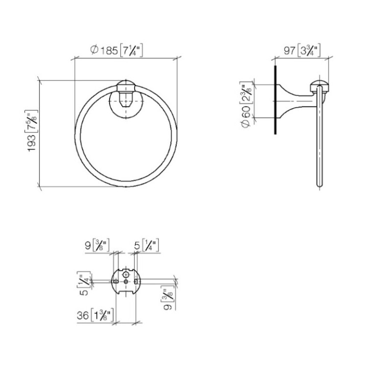 Dornbracht 8320036199 полотенцедержатель кольцо