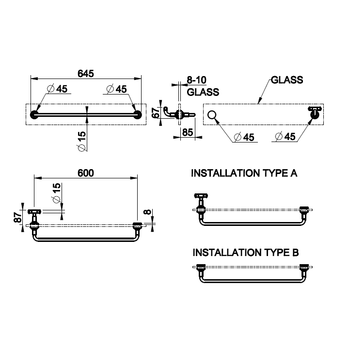 Gessi 65515#735 полотенцедержатель VENTI20 бронза