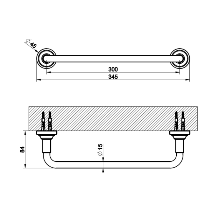 Gessi 65497#727 полотенцедержатель VENTI20 30 см