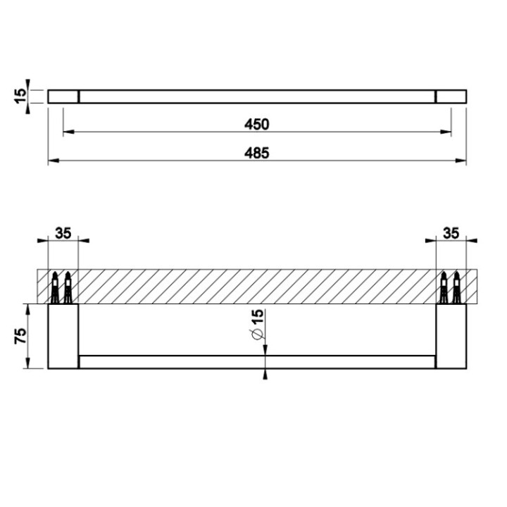 Gessi 66502#708 полотенцедержатель Copper Brushed
