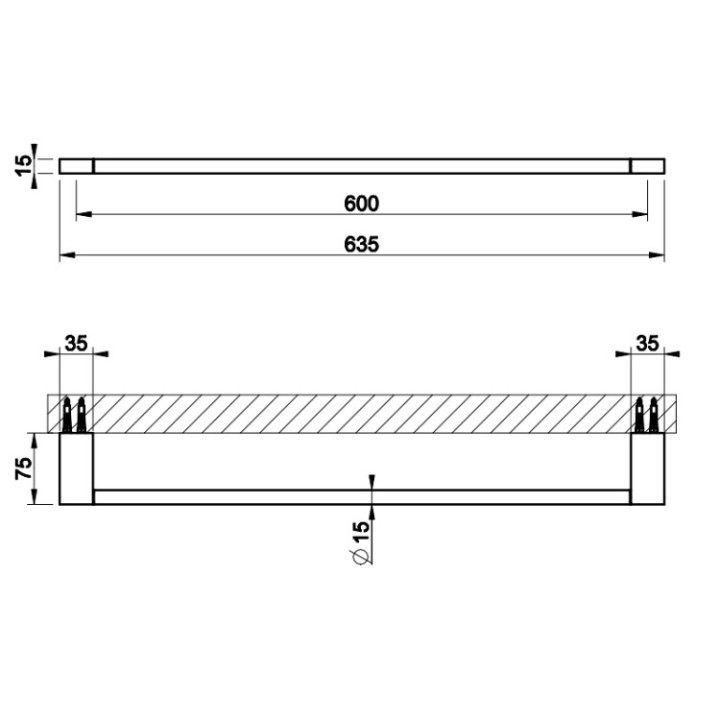 Gessi 66504#726 полотенцедержатель, бронза, 63.5 см