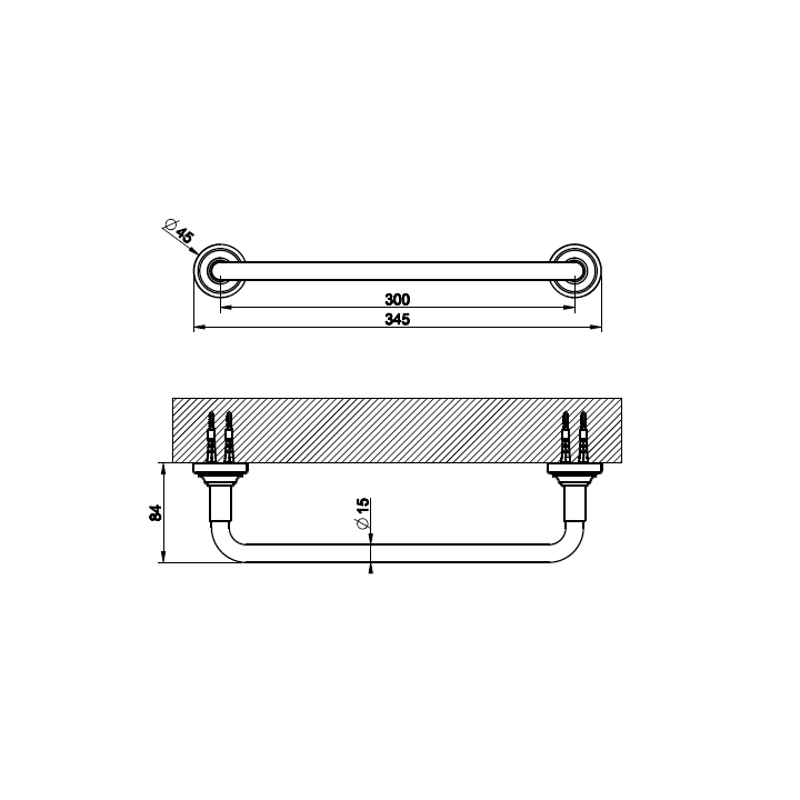 Gessi 65497#149 полотенцедержатель VENTI20 никель