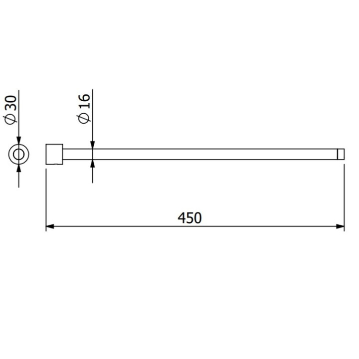 Kludi 5897739S полотенцедержатель VELA R 45 см