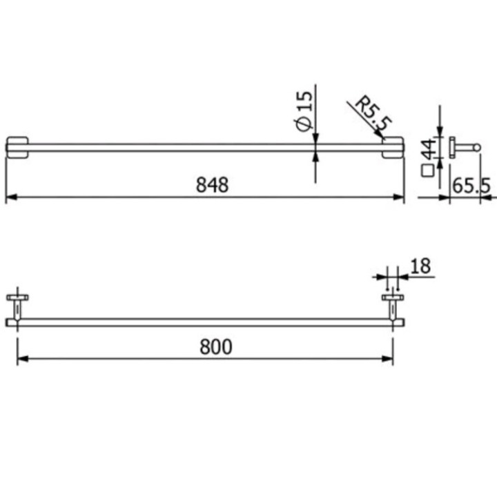 Kludi 25961N5 полотенцедержатель 84.8 см никель