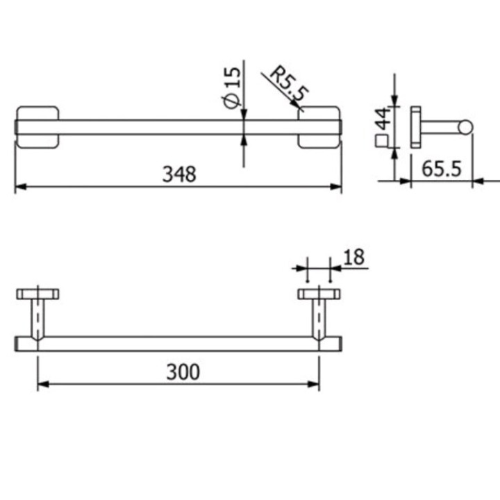Kludi 25962N2 полотенцедержатель VELA S сталь