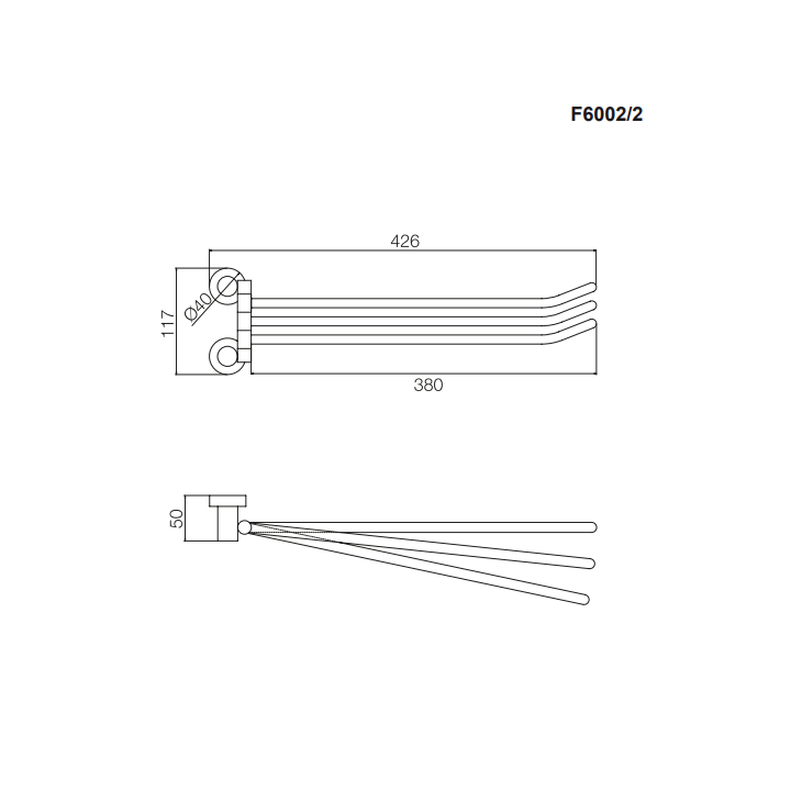 F6002/2CS полотенцедержатель Fima Carlo Frattini